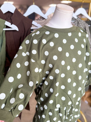 Olive Polka Dot Out & About Shorts Set