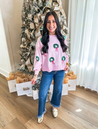 Pink Wreaths Millie Sweatshirt