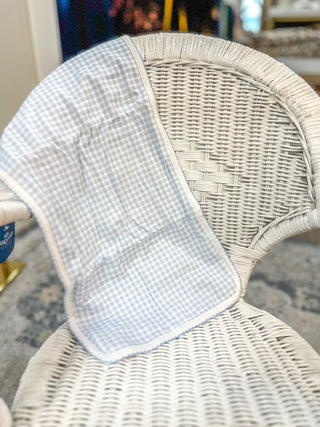 Blue Mini Checks Burp Cloth