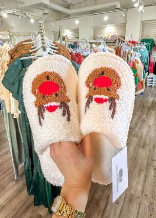 The Red Nose Reindeer Slippers