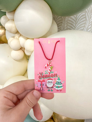 Kids Candy Cane Necklace