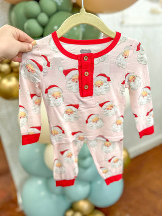 Pink Vintage Santa Pajama Set