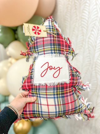 Christmas Tartan Tree Pillow