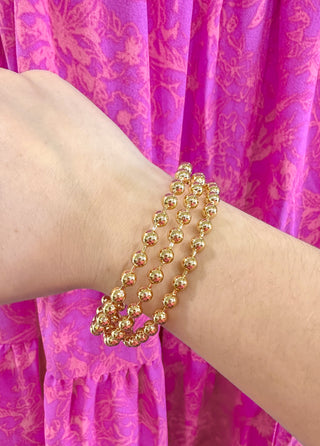 Gold Beaded Timeless Cuff Bracelet