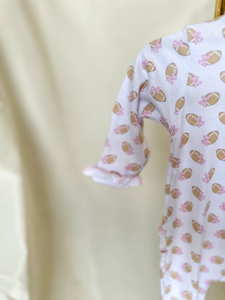 Light Pink Touchdown Cutie Zippie Footie