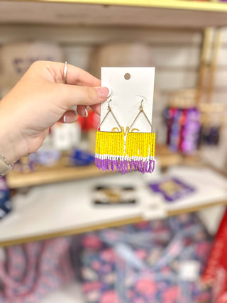 Purple/Gold Fan Favorite Earrings