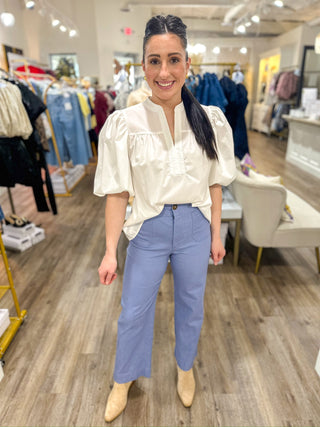 The Ivory Soft Grace Short Sleeve Top