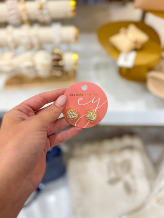 Luminous Crown Stud Earrings