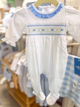 Smocked Dreamy Hydrangeas Footie