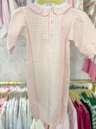Pink Checks Pima Cotton Gown