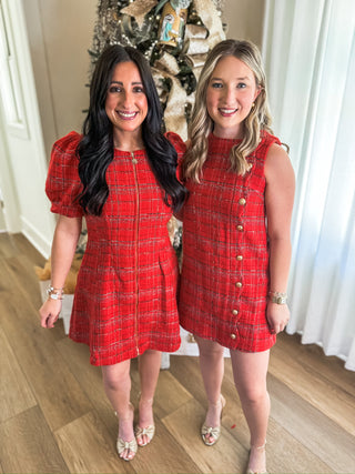 The Red Sweet Society Tweed Mini Dress