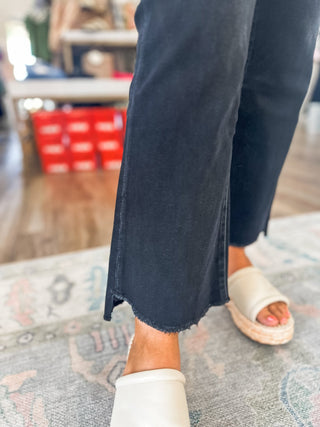 Alison Black Mid Rise Super Soft Crop Flare - VERVET - Everyday EDEN Boutique & Gifts