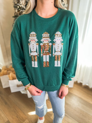 Alpine Nutcracker Sequin Sweatshirt - Everyday EDEN Boutique & Gifts