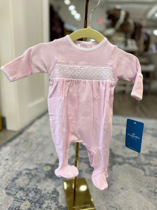 Annie Pink Mini Stripes Smocked Footie - Magnolia Baby - Everyday EDEN Boutique & Gifts
