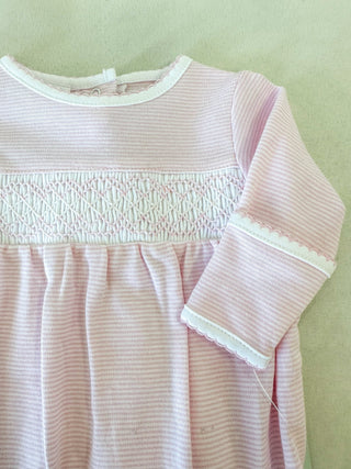 Annie Pink Mini Stripes Smocked Footie - Magnolia Baby - Everyday EDEN Boutique & Gifts