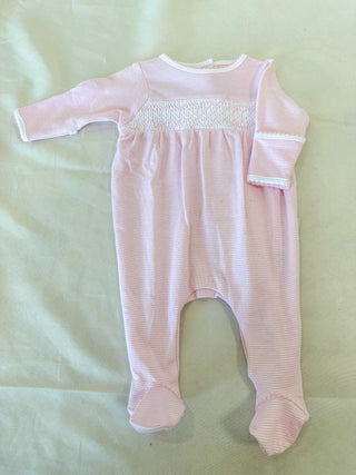 Annie Pink Mini Stripes Smocked Footie - Magnolia Baby - Everyday EDEN Boutique & Gifts