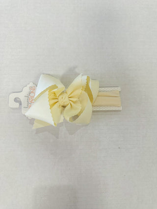 Antique White XL Headband Bow - Everyday EDEN Boutique & Gifts