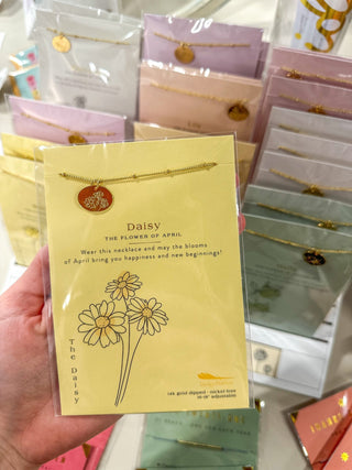 April - Birth Month Flower Necklace - Everyday EDEN Boutique & Gifts