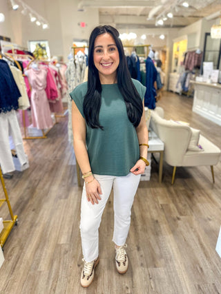 Ash Jade Scuba Sleeveless Top - Everyday EDEN Boutique & Gifts