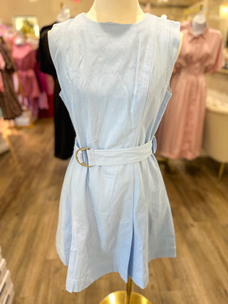 Baby Blue Crush Belted Mini Dress - Everyday EDEN Boutique & Gifts