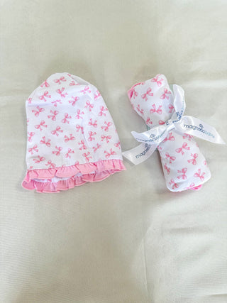 Baby Bows Printed Ruffle Hat - Magnolia Baby - Everyday EDEN Boutique & Gifts