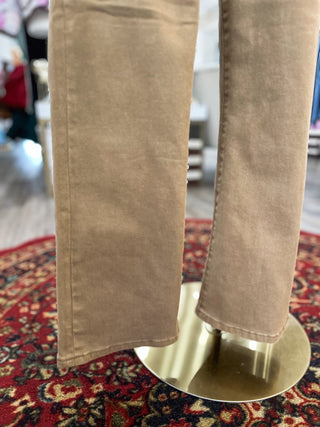 Bailey Cocoa High Rise Ankle Flare W/ Patch Pockets Jeans - Risen - Everyday EDEN Boutique & Gifts