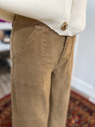 Bailey Cocoa High Rise Ankle Flare W/ Patch Pockets Jeans - Risen - Everyday EDEN Boutique & Gifts