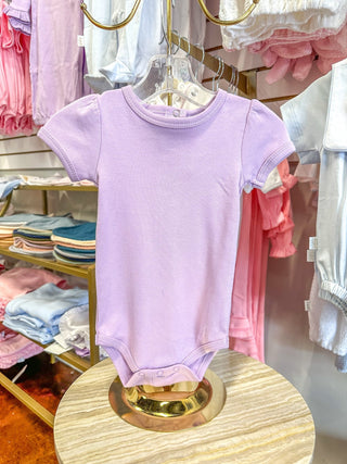 BB Lavender Girl's Puff Sleeve Infant Bodysuit - Everyday EDEN Boutique & Gifts