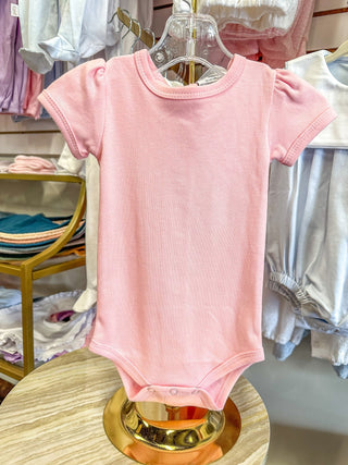 BB Light Pink Girl's Puff Sleeve Infant Bodysuit - Everyday EDEN Boutique & Gifts