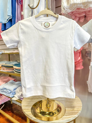 BB White Blank Short Sleeve Tee - Everyday EDEN Boutique & Gifts