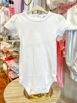 BB White Girl's Puff Sleeve Infant Bodysuit - Everyday EDEN Boutique & Gifts