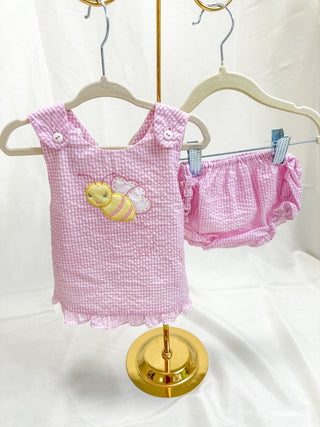Bee Applique Popover Top & Bloomer Set - Everyday EDEN Boutique & Gifts