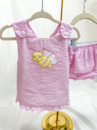 Bee Applique Popover Top & Bloomer Set - Everyday EDEN Boutique & Gifts