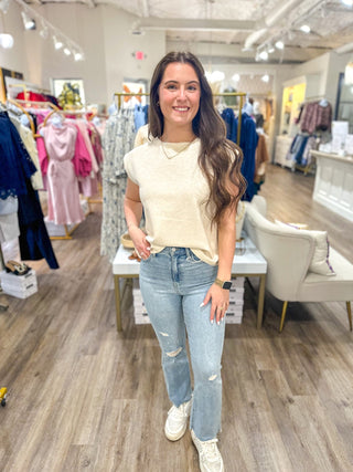 Beige Scuba Sleeveless Top - Everyday EDEN Boutique & Gifts