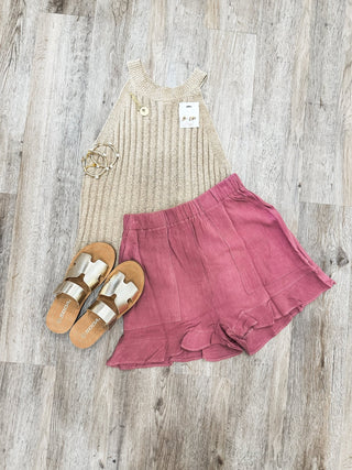 Better Than Bubbly Berry Linen Lightweight Shorts - Everyday EDEN Boutique & Gifts