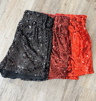 Black Get Glam High Waisted Sequin Shorts - Everyday EDEN Boutique & Gifts