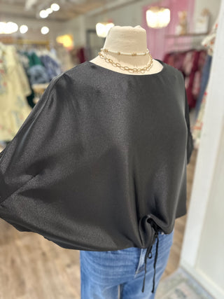 Black Weekend Glow Drawstring Top - Everyday EDEN Boutique & Gifts