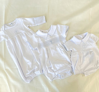 Blue Blessed Embroidered Gown - Magnolia Baby - Everyday EDEN Boutique & Gifts