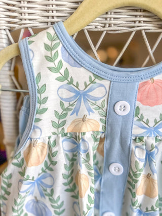Blue Pumpkin Print Bloomer Set - Everyday EDEN Boutique & Gifts
