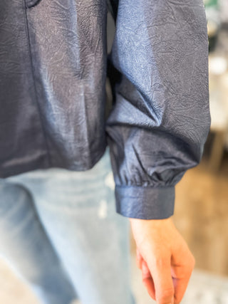 Blue Sweet Sophistication Blouse - Everyday EDEN Boutique & Gifts