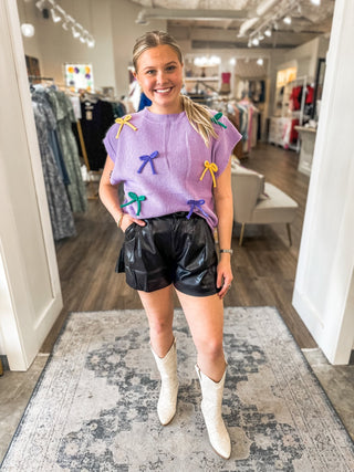Bows & Parades Chic Lavender Purple Sweater Knit Top - Everyday EDEN Boutique & Gifts