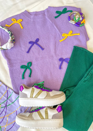 Bows & Parades Chic Lavender Purple Sweater Knit Top - Everyday EDEN Boutique & Gifts