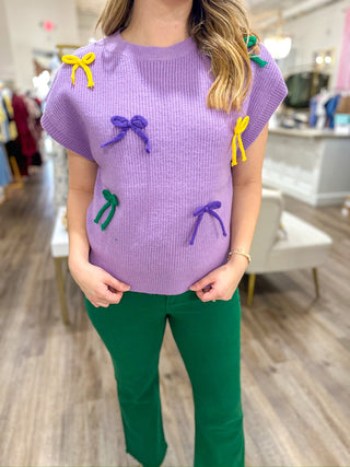 Bows & Parades Chic Lavender Purple Sweater Knit Top - Everyday EDEN Boutique & Gifts