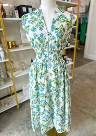 Brighton Floral Coast Zip Midi Dress - Everyday EDEN Boutique & Gifts