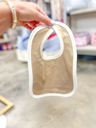 Brown & Cream Baby Bib - Everyday EDEN Boutique & Gifts