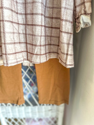 Brown Plaid Pants Set - Everyday EDEN Boutique & Gifts