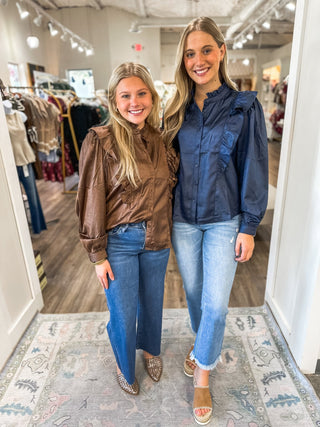 Brown Sweet Sophistication Blouse - Everyday EDEN Boutique & Gifts