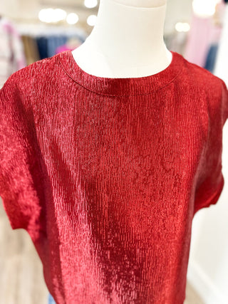 Burgundy Holiday Time Textured Top - Everyday EDEN Boutique & Gifts