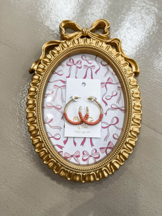 Burnt Rose Half Wrapped Golden Hoops - Everyday EDEN Boutique & Gifts