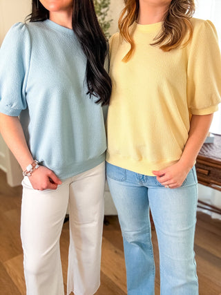 Butter Yellow Go - To Knit Short Sleeve Top - Everyday EDEN Boutique & Gifts